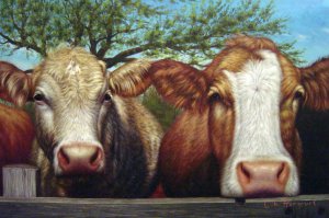 Famous paintings of Animals: A Pair Of Dairy Cows