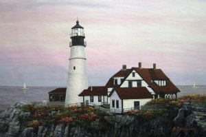 Famous paintings of Lighthouses: A Serene Lighthouse