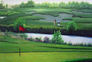 A Sunday Morning Golf Game, Our Originals, Art Paintings