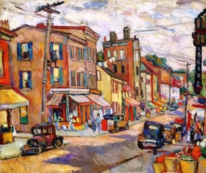 Famous paintings of Street Scenes: A Newburgh Street