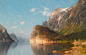 Reproduction oil paintings - Adelsteen Normann - Norwegian Fjord