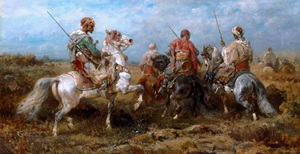 Reproduction oil paintings - Adolf Schreyer - Arab Horsemen 1