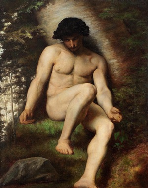 Famous paintings of Religious: Adam, Study for Paradise Lost