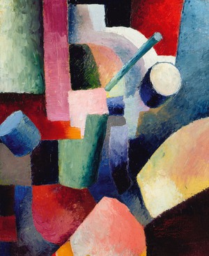 Reproduction oil paintings - August Macke - Colored Composition of Forms