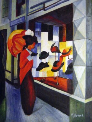Reproduction oil paintings - August Macke - Hat Shop