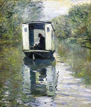 Claude Monet, On The Boat Studio, Painting on canvas