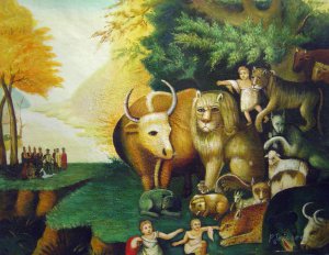 Reproduction oil paintings - Edward Hicks - The Peaceable Kingdom