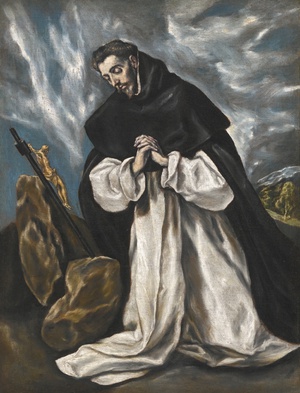 Saint Dominic in Prayer Art Reproduction