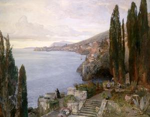 Emil Jakob Schindler, View of Ragusa, Painting on canvas