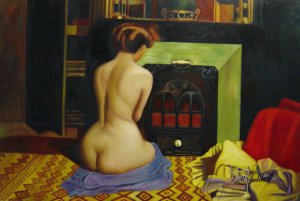 Reproduction oil paintings - Felix Vallotton - Naked Woman Before Stove