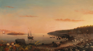Reproduction oil paintings - Fitz Hugh Lane - Norman's Woe, Gloucester Harbor