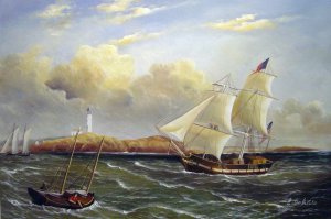 Reproduction oil paintings - Fitz Hugh Lane - Rounding The Lighthouse