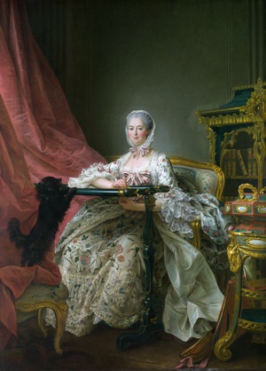 Francois-Herbert Drouais, Madame de Pompadour at her Tambour Frame, Painting on canvas