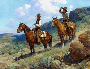 Reproduction oil paintings - Frank Tenney Johnson - Texas Cowboys