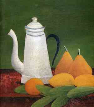 Henri Rousseau, Still Life with Teapot and Fruit, Art Reproduction