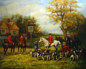 Reproduction oil paintings - Heywood Hardy - Meeting Before The Fox Hunt