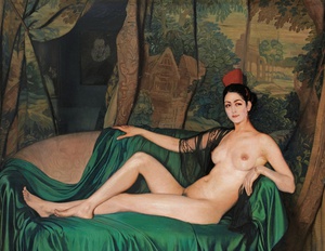 Reproduction oil paintings - Ignacio Zuloaga - Madame Souty, 1921 