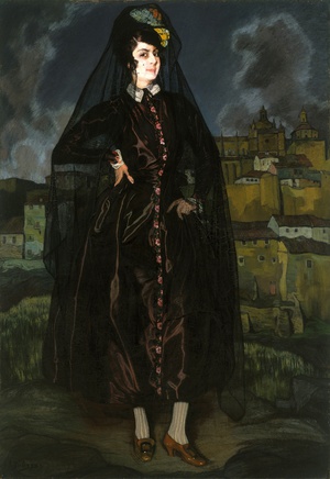 Reproduction oil paintings - Ignacio Zuloaga - Portrait of Anita Ramírez in Black, 1916