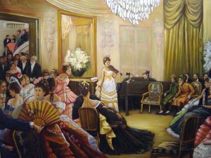 James Tissot, At The Concert, Painting on canvas