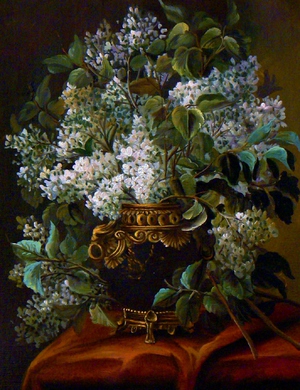 Reproduction oil paintings - Jean Capeinick - A Still Life of Lilacs
