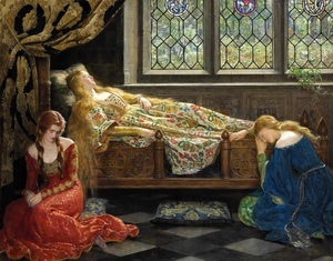 Reproduction oil paintings - John Collier - Sleeping Beauty, 1921