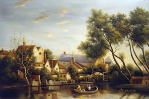 Famous paintings of Waterfront: A Norwich River Afternoon