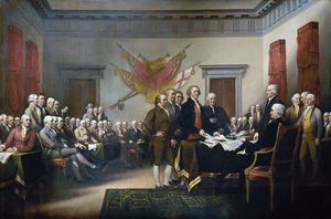 Famous paintings of Men: A  Declaration of Independence