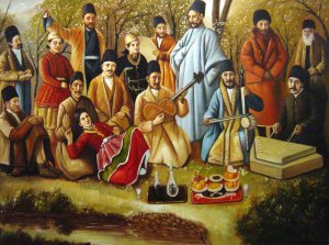Reproduction oil paintings - Kamal-Al-Molk - Persian Musicians