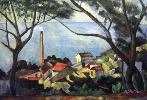 Paul Cezanne, The Sea At L'Estaque, Painting on canvas
