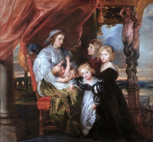 Reproduction oil paintings - Peter Paul Rubens - Deborah Kip, Wife of Balthasar Gerbier, and her Children