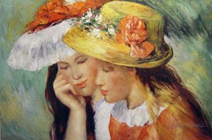 Les Deux Soeurs (Two Sisters), Pierre-Auguste Renoir, Art Paintings