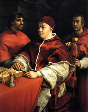 Reproduction oil paintings - Raphael  - Portrait of Pope Leo X with Two Cardinals, 1518-1519