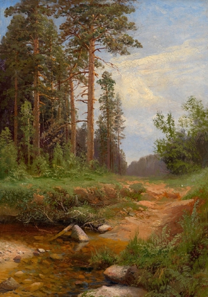 Reproduction oil paintings - Simeon Fedorov - Forest Landscape with a Brook