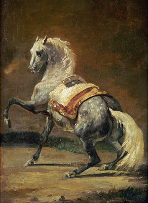 Theodore Gericault, Dappled Grey Horse, Painting on canvas