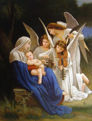 Reproduction oil paintings - William-Adolphe Bouguereau - A Song Of The Angels