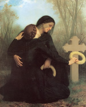 Reproduction oil paintings - William-Adolphe Bouguereau - All Saints Day also known as Le Jour des Morts