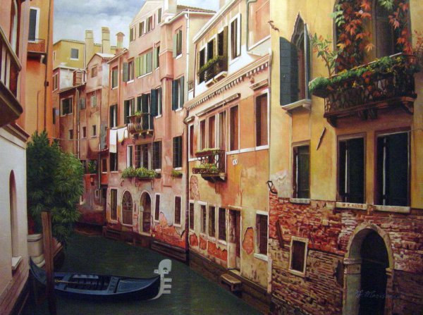 A Beautiful Morning In Calle, Venice. The painting by Our Originals