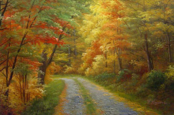 A Palette Of Colorful Fall Foliage. The painting by Our Originals