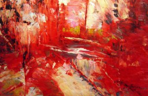 A Red Burst Of Color Art Reproduction