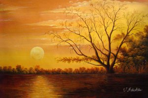 Our Originals, A Romantic Sunset, Painting on canvas