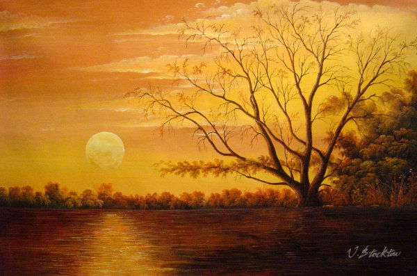 A Romantic Sunset. The painting by Our Originals