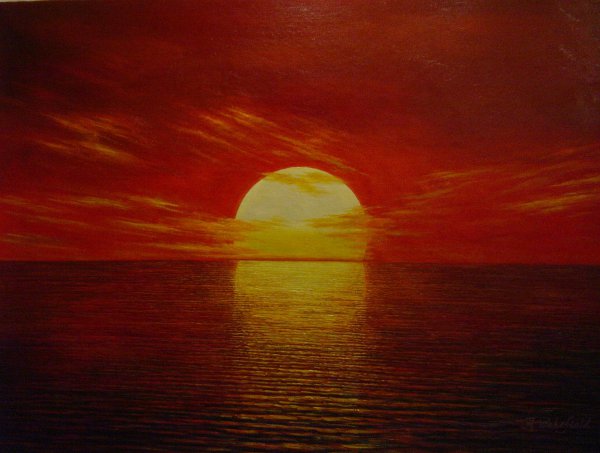 A Spectacular Sunset. The painting by Our Originals