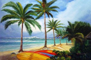 Famous paintings of Waterfront: A Tropical Island Getaway