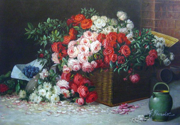 Still Life With Roses. The painting by Abbott Fuller Graves