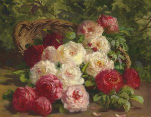 Abbott Fuller Graves, Still Life with Roses II, Painting on canvas
