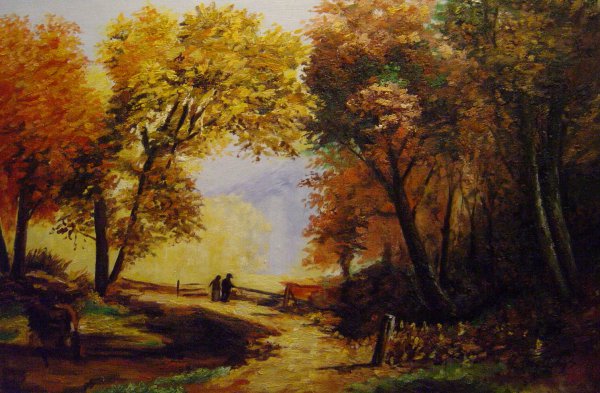 Autumn Landscape. The painting by Abbott Handerson Thayer