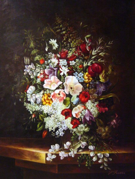 Still Life With Flowers. The painting by Adelheid Dietrich