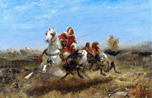 Reproduction oil paintings - Adolf Schreyer - The Chase