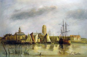Aelbert Cuyp, View Of Dordrecht, Painting on canvas