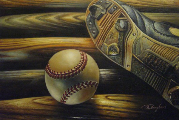 After A Day Of Baseball. The painting by Our Originals